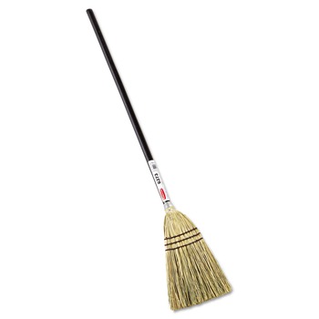 BROOMS | Rubbermaid Commercial FG637300BRN 38 in. Overall Length Corn Fiber Bristles Corn-Fill Broom - Brown