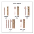 Cutlery Kits | Eco-Products EP-S215 General Purpose Fork/Knife/Napkin/Spoon Wood Cutlery - Natural (500/Carton) image number 6