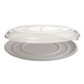Food Containers & Lids | Eco-Products EP-SCPTR16LIDR 16 in. x 16 in. x 0.2 in. 100 Percent Recycled Content Plastic Pizza Tray Lids - Clear (50/Carton) image number 1