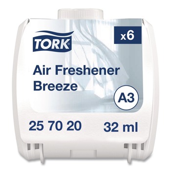 AIR FRESHENERS AND ODOR ELIMINATORS | Tork 257020 Constant 32 mL Air Freshener Refill - Breeze (6/Carton)