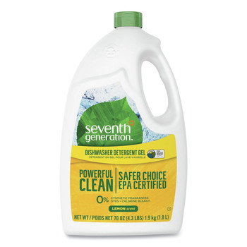 DISHWASHING DETERGENTS | Seventh Generation SEV 22831 70 oz. Bottle Natural Automatic Dishwasher Gel - Lemon (6/Carton)