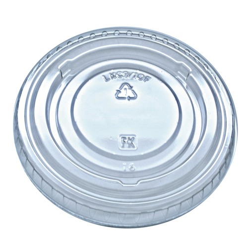 Cup Lids | Fabri-Kal 9508068 Kal-Clear/Nexclear Flat Lid with No Slot Plastic Drink Cup Lids Fits 9 oz. to 10 oz. Cold Cups - Clear (2500/Carton) image number 0