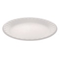 Plates | Pactiv Corp. YTH10009STEC 9 in. Diameter Placesetter Satin Non-Laminated Foam Dinnerware Plate - White (500/Carton) image number 0