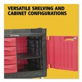 Carts | Rubbermaid Commercial FG453388BLA TradeMaster 750 lbs. Capacity 26.25 in. x 49 in. x 38 in. 1-Shelf Cart - Black image number 4