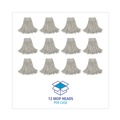 Mop Heads | Boardwalk BWK2024CCT #24 Cut-End Cotton Wet Mop Head - White (12/Carton) image number 4