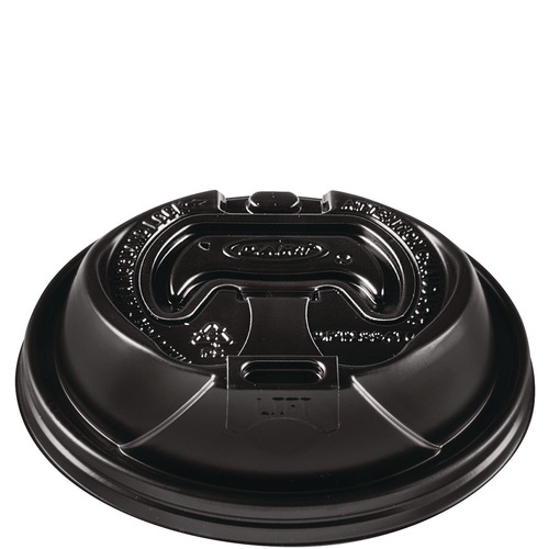 Cup Lids | Dart OPT1224TGB Optima Reclosable Lids for Hot Paper Cups Fits 12 oz. to 24 oz. Hot Paper Cups - Black (1200/Carton) image number 0