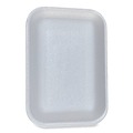 Food Containers & Lids | GEN 2WH 8.5 in. x 6.03 in. x 1.11 in. #2 Meat Trays - White (500/Carton) image number 1