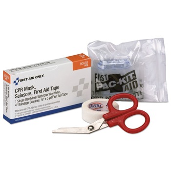 FIRST AID KIT REFILLS | First Aid Only 90638 24 Unit ANSI Class Aplus CPR Breather, Scissors, Tape Refill (1-Kit)