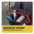 Carts & Trucks | Rubbermaid Commercial 2229066 BRUTE 25.45 in. x 25.45 in. x 15 in. Ergonomic Rotomolded Tilt Truck Handle and Caddy - Red/Black image number 4