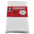 Table Covers & Skirts | Tablemate 84WH Plastic 84 in. Diameter Table Set Round Table Cover - White (6/Pack) image number 1
