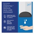 Soap Dispensers | Scott 92145 5 in. x 5.25 in. x 8.38 in. 1000 mL Essential Manual Skin Care Dispenser - Black image number 10