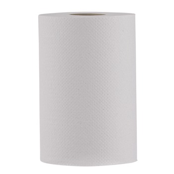 Boardwalk BWK6250 8 in. x 350 ft. 1-Ply Hardwound Nonperforated Paper Towels - White (12/Carton)