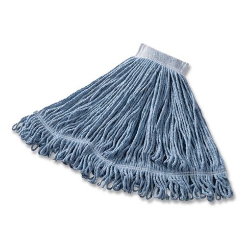 Mop Heads | Rubbermaid Commercial FGD25306BL00 Super Stitch Cotton/Synthetic Blend Mop Head - Large, Blue (6/Carton) image number 0