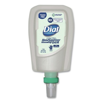 Dial Professional 16694EA 1 Liter Bottle Antibacterial Foaming Hand Sanitizer Refill for FIT Touch Free Dispenser - Fragrance-Free