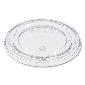 Dart 626TP PETE Plastic Flat Cold Cup Lids Fits 12 oz. to 24 oz. Cups - Clear (1000/Carton)