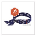 Head & Face Protection | Ergodyne 12306 Chill-Its 6700 One Size Fits Most Cooling Bandana Polymer Tie Headband - Navy Western image number 6