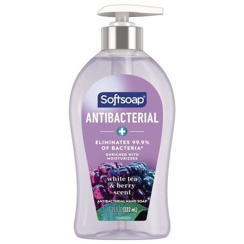 Hand Soaps | Softsoap US03574A 11.25 oz Pump Bottle Antibacterial Hand Soap - White Tea and Berry Fusion image number 0
