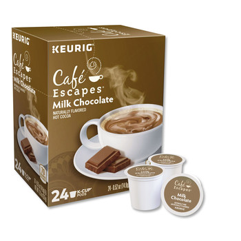  | Cafe Escapes 5000330121 Hot Cocoa K-Cups - Milk Chocolate (24/Box)
