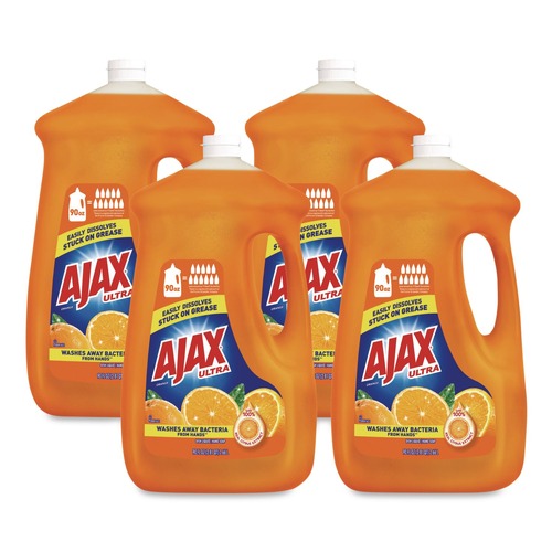Dishwashing Detergents | Ajax 149874 90 oz. Bottle Dish Detergent - Orange Scent (4/Carton) image number 0