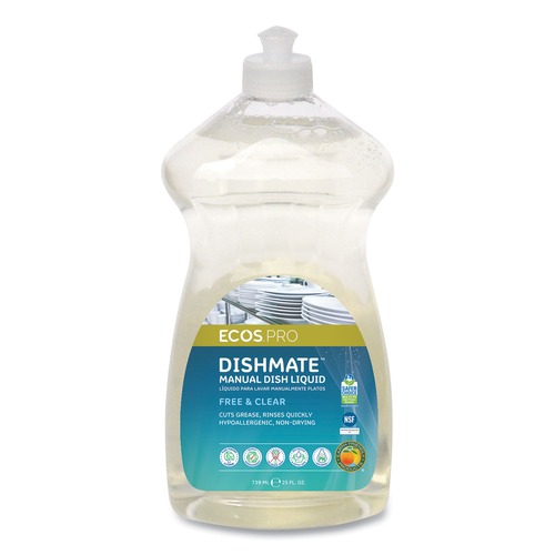 Dishwashing Detergents | ECOS PRO PL9721/6 Dishmate Manual Dish Liquid 25 oz Bottle image number 0