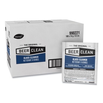 GLASSWARE CLEANERS | Diversey Care 990221 Beer Clean 5 oz. Packet Powder Glass Cleaner (100/Carton)