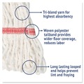 Mop Heads | Boardwalk BWK503WHCT 5 in. Super Loop Cotton/Synthetic Fiber Wet Mop Head - Large, White (12/Carton) image number 7
