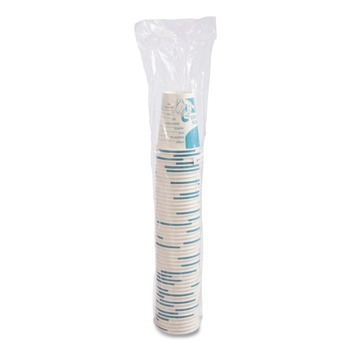 JANITORIAL | SOLO SC378-3008 8 oz Paper Specimen Cups - Blue/White (50/Sleeve, 20 Sleeves/Carton)