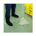 Mops | Boardwalk BWK112C Handle/Deck Mops with No. 12 Head and 48 in. Handle - White Cotton Head/Natural Wood Handle (6/Pack) image number 6