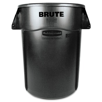 Rubbermaid Commercial FG264360BLA 44 gal. Vented Round Plastic Brute Container - Black