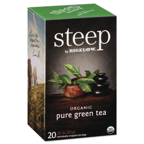 Tea | Bigelow RCB17703 0.91 oz. Tea Bag steep Tea - Pure Green (20/Box) image number 0