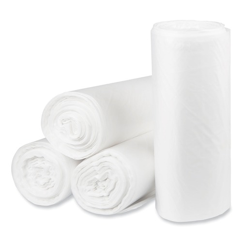 Low-Density Trash Bags | Pitt Plastics PCRL3750SHN 37 in. x 50 in. 1.35 mil 44 gal. Eco Strong Plus Can Liners - Natural (100/Carton) image number 0