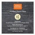 Food Containers & Lids | World Centric PB-SC-U13-LFS 13.7 in. x 6.6 in. x 1.3 in. Fiber Hinged Paper Containers - Natural (200/Carton) image number 3