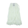 Mop Heads | Boardwalk BWK8003 Enviro Clean Looped Mop Head With Tailband - Large, White (12/Carton) image number 7