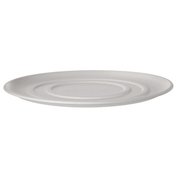 Eco-Products EP-SCPTR14 WorldView 14 in. x 14 in. x 0.2 in. Sugarcane Pizza Tray - White (50/Carton)