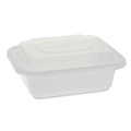 Food Containers & Lids | Pactiv Corp. NC818 Newspring VERSAtainer 4.5 x 5.5 x 2.12 12 oz Rectangular Plastic Microwavable Containers - White/Clear (150/Carton) image number 0