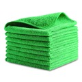Cleaning Cloths & Wipes | Rubbermaid Commercial 1820582 16 in. x 16 in. Microfiber Cleaning Cloths - Green (24/Pack) image number 2