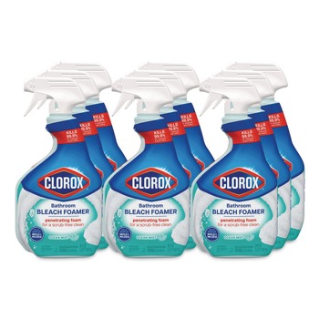 Clorox 30614 30 oz. Spray Bottle Bathroom Foamer with Bleach - Ocean Mist (9/Carton)