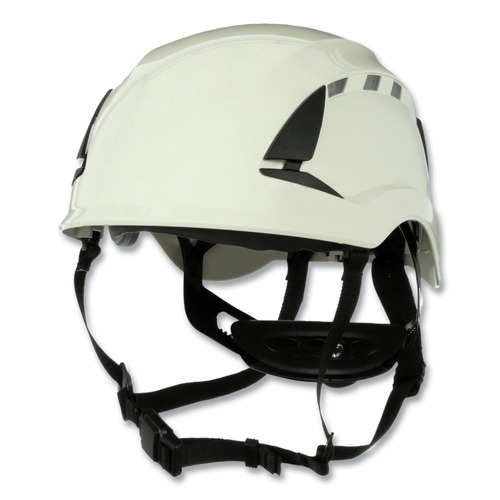 Head & Face Protection | 3M X5001V-ANSI SecureFit X5000 Series Vented 6-Point Pressure Diffusion Ratchet Suspension Safety Helmet - White image number 0