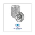 Food Containers & Lids | Boardwalk BWKROUND7 7 in. x 1.46 in. 24 oz. Round Aluminum To-Go Containers - Silver (500/Carton) image number 4