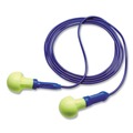 Ear Protection | 3M 318-3000 E-A-R Push-Ins Metal Detectable Single-Use Corded Earplugs - Blue/Yellow (200 Pairs/Box) image number 0