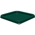 Food Storage Containers & Lids | Carlisle 1197008 7.31 in. x 7.31 in. x 0.63 in. Squares Food Storage Container Lid - Forest Green image number 0