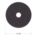 Floor Pads-Stripping | Boardwalk BWK4012BLA 12 in. Diameter Stripping Floor Pads - Black (5/Carton) image number 3