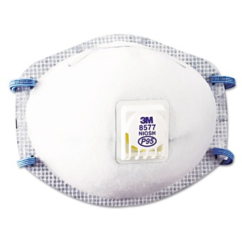 3M 8577 P95 Particulate Respirator - One Size Fits All (10/Box)
