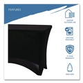 Perforated Roll & Hand Towels | Iceberg 16511 iGear 24 in. x 48 in. Polyester/Spandex Stretch-Fabric Table Cover - Black image number 10