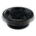 Cups | Boardwalk BWKPRTN15BL 1.5 oz. Polypropylene Souffle/Portion Cups - Black (2500/Carton) image number 2