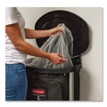 Hamper & Laundry Bags | Rubbermaid Commercial FG635000BLA 13.38 in. x 19.88 in. x 29.25 in. 30 Gallon Premium Step-On Nylon Linen Hamper Bag - Black image number 3