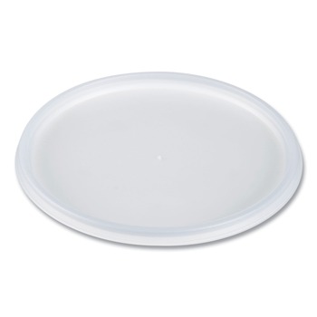 FOOD CONTAINERS AND LIDS | Dart 48JL Flat Vented Plastic Lids for 24 - 32 oz. Foam Containers - Translucent (500/Carton)