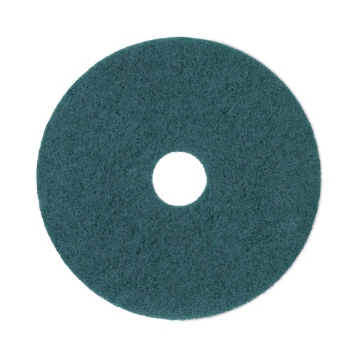 Floor Pads-Stripping | Boardwalk BWK4017GRE 17 in. Diameter Heavy-Duty Scrubbing Floor Pads - Green (5/Carton) image number 0