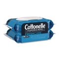 Hand Sanitizing Wipes | Cottonelle 35970 Fresh Care 1-Ply 3.73 in. x 5.5 in. Flushable Cleansing Cloths - White (8/Carton) image number 2