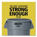 Indoor Waste Receptacles | Rubbermaid Commercial FG263200BLUE 32 Gallon Plastic Vented Round Brute Container - Blue image number 5